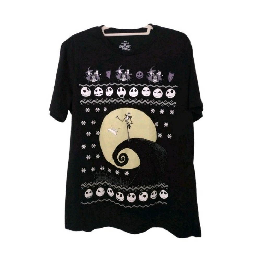 Disney The Nightmare Before Christmas Black XL T-Shirt Adult